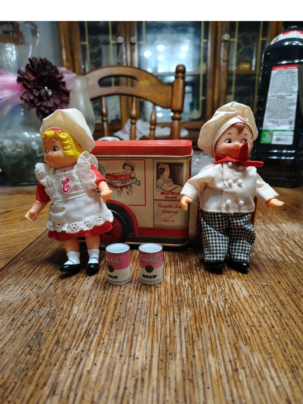 Vintage Kids Chef Doll Playset with Red and White Accents